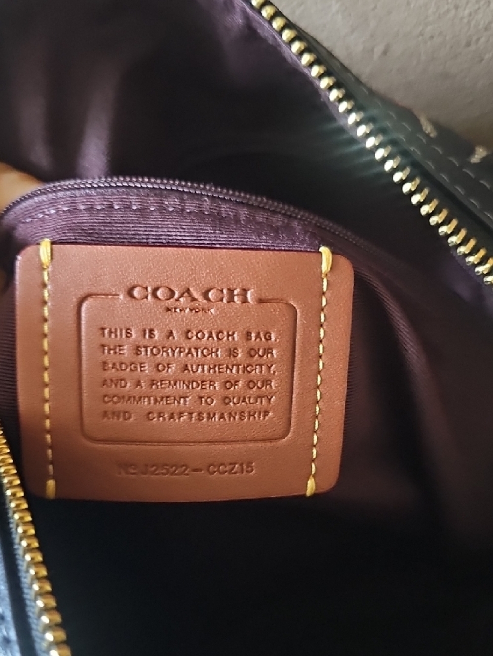 Coach Black Leather Satchel with Pink Cherry Embroidery - Picture 5 of 6